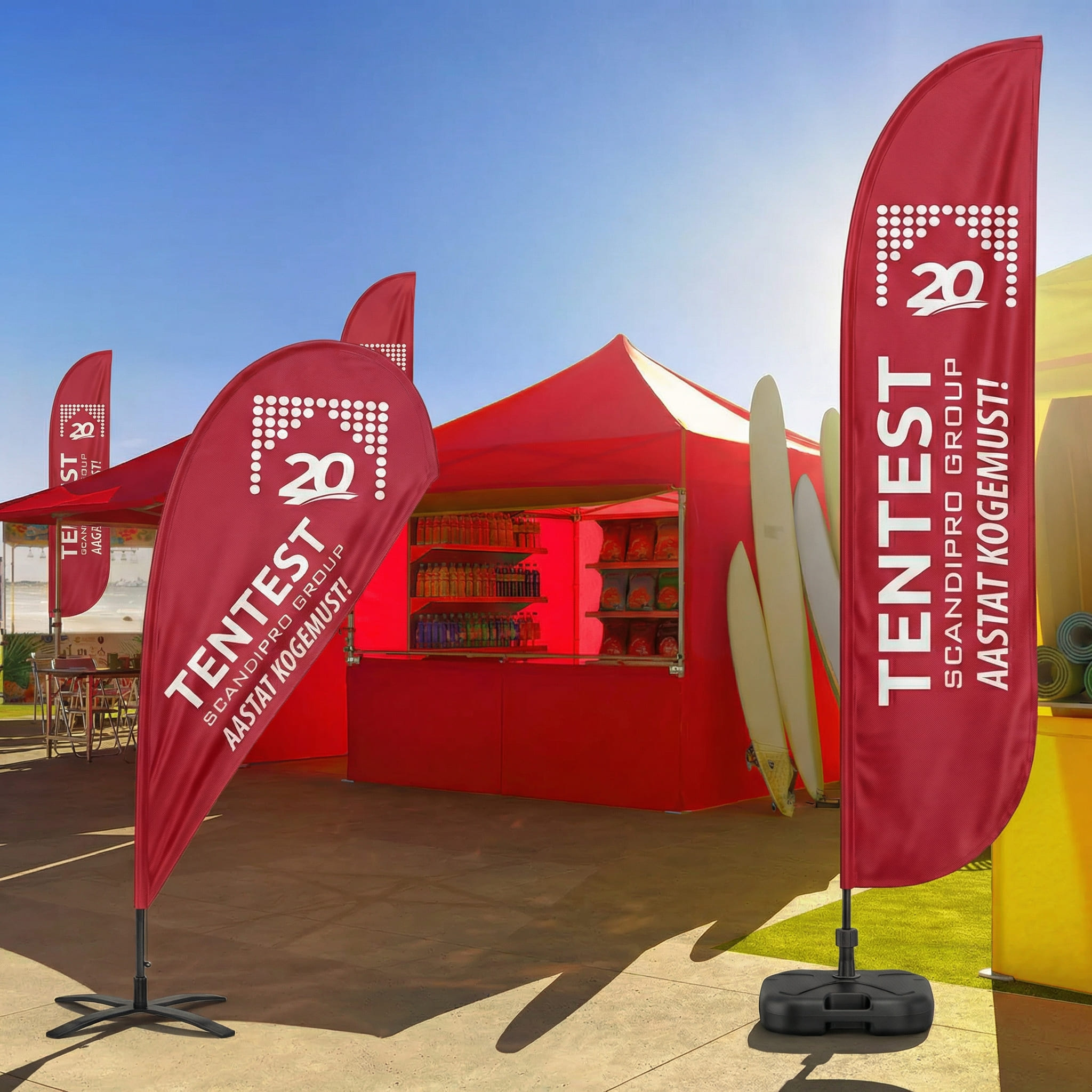 Reklāmas karogs ar apdruku