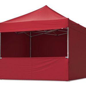 Складная палатка 3x3 с боковыми стенками, красная