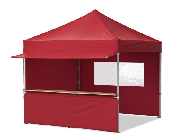Pop Up telts 3x3 sarkans markīze varustusega