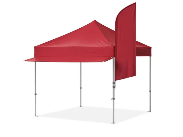 Pop Up telts 3x3 sarkans reklamlipuga