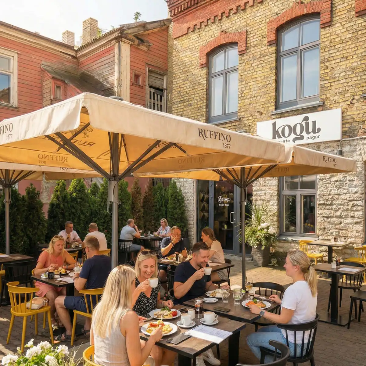 Horeca saulessargi uz terasesen